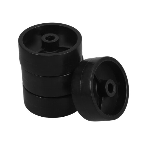 4-Pack Black PP Patio Heater Wheels 61 mm