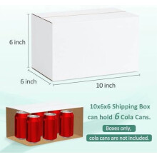 Weiße Versandkartons aus Wellpappe, 10 x 6 x 6 Zoll, 30er-Packung