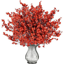 6 Pcs Orange Artificial Baby's Breath Bouquets –