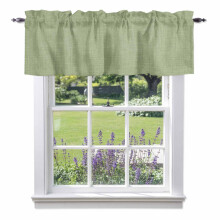 Saliegroene volant met linnenlook, 54x18 inch, tunnelzoom