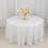 Cotton Round Tablecloth 120 inches White 1