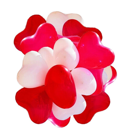 Heart-Shaped Latex Balloons 50 pcs