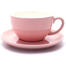 Americano kop og underkop i benporcelæn, 225 g, latte kunstform