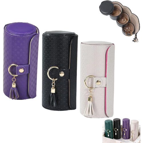 Portagioie da viaggio, organizer a 3 livelli con cerniera, 3 pezzi
