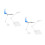 2Sets Plastic Dynamische Actiefiguur Stand Voor 9
