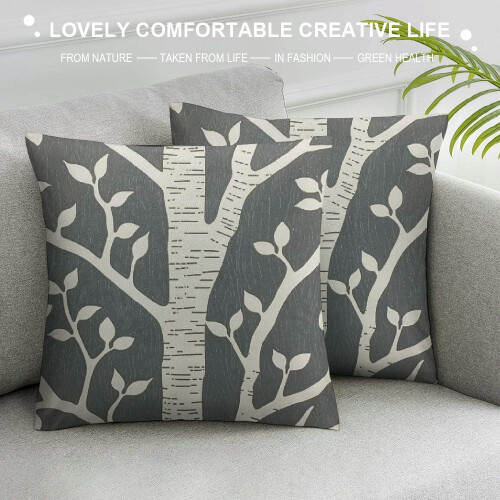 Capas de almofada quadradas de linho ou com fundo decorativo, estilo fazenda, em polegadas. 2