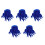 5Pièces Perruques Courtes Bleues Frange Synthétique Pour 10