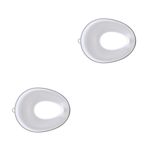 2Pcs White Plastic Toddler Potty Ring Comfortable Toilet Training Seat 2
