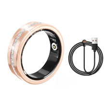 Ring for Women Waterproof IP68 Heart Rate & Health Monitor Stylish Sports Accessory Inner Diameter 18.1mm