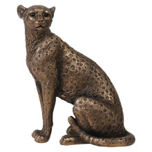 Modern Leopard Resin Sculpture Minimalist Panther Statue for Living Room Office Desk Elegant Animal Decor Art Piece A