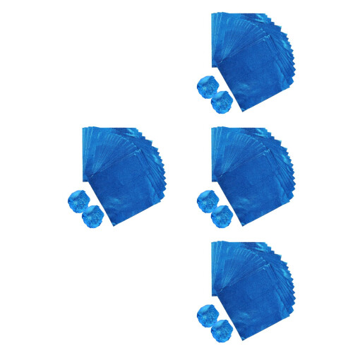 400Pcs Blue Foil Chocolate Wrappers Candy Packaging Paper 1