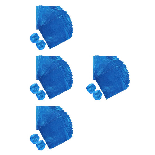 400Pcs Blue Foil Chocolate Wrappers Candy Packaging Paper 2