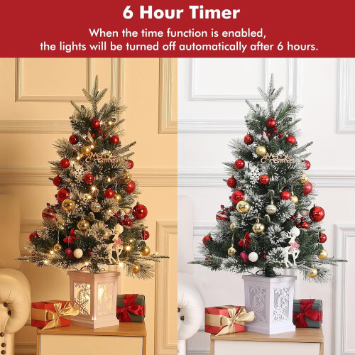 3 ft Pre-lit Artificial Christmas Tree with 78 LED Lights 2