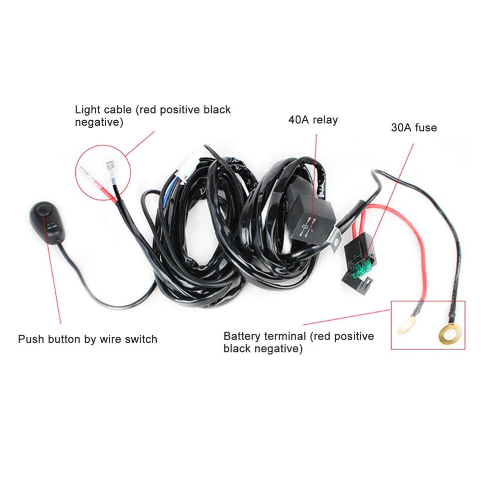 12V Remote Led Harness Kit 9.84Ft 40A 7444352051632