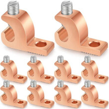 10 Conectores de Encaixe para Aterramento de Piscinas e Eletrodutos, Condutores de Cobre, 4-14 AWG