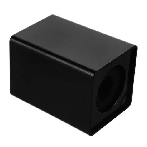 2Pièces Cache Microphone Cube Noir Plastique Robuste Support 1