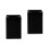 2Pièces Cache Microphone Cube Noir Plastique Robuste Support 6