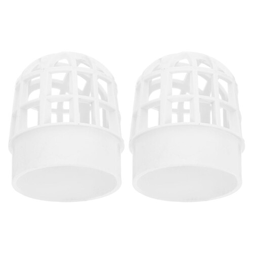 4Pcs Balcony Gutter Mesh White PVC Downspout Screen Filter Protector 2