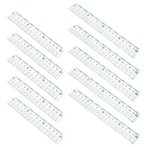 30Pcs Flexible Transparent Ruler with Centimeters for Office and Home 1