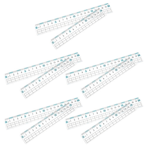 30Pcs Flexible Transparent Ruler with Centimeters for Office and Home 2