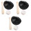 3Ensembles Mini Baseball ABS Noir Jouets Décoration Maison Poupées 5
