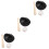 3Ensembles Mini Baseball ABS Noir Jouets Décoration Maison Poupées 7