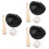 3Ensembles Mini Baseball ABS Noir Jouets Décoration Maison Poupées 8