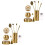 2Sets Brass Incense Kit with Gold Cone Mold Tools for Powder Use 3