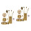 2Sets Brass Incense Kit with Gold Cone Mold Tools for Powder Use 4