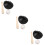 3Ensembles Mini Baseball ABS Noir Jouets Décoration Maison Poupées 11