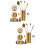 2Sets Brass Incense Kit with Gold Cone Mold Tools for Powder Use 7