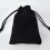 Pochette à cordon en flanelle noire (2 pièces) 6