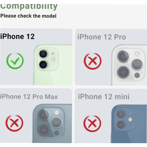 Προστατευτικό φακού κάμερας συμβατό με iPhone12, 2 τεμάχια, σκληρυμένο γυαλί 9H, χωρίς 2