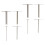 4Sets Multifunctionele Handboor Set Voor Rubberen Stop En 2