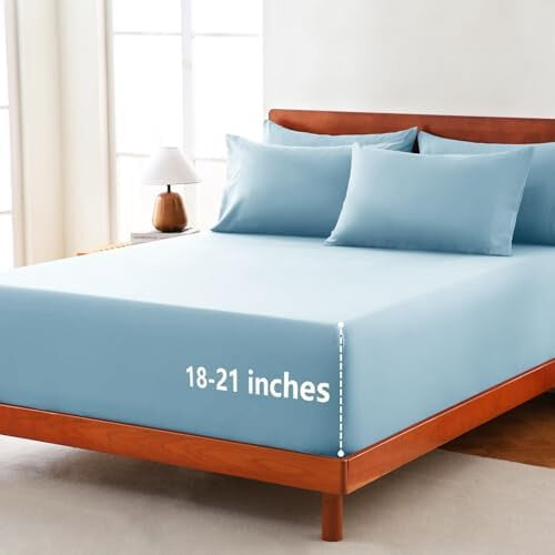 King Size Deep Pocket Sheet Set 6-Piece 21 Inch 2