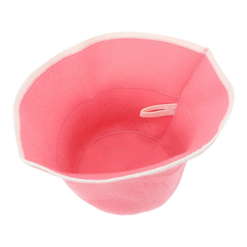 4Pièces Bonnets De Sauna Rose En Laine Absorbants 1