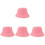 4Pièces Bonnets De Sauna Rose En Laine Absorbants 4