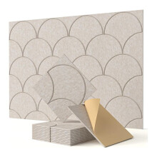 12Pack Acoustic Wall Panels Self-Adhesive,High Density 12x12Inch Soundproof Wall Panels, for Door,Ceiling, Home Office,B
