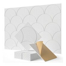 12Pack Acoustic Wall Panels Self-Adhesive,High Density 12x12Inch Soundproof Wall Panels, for Door,Ceiling, Home Office,A