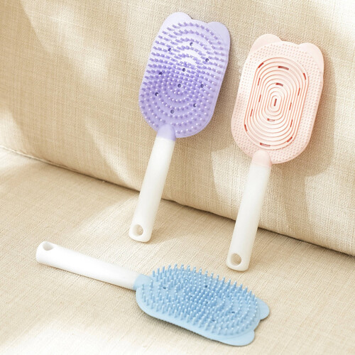 Cat Brush Ergonomic Silicone Purple 1