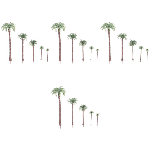 100Pcs Green Palm Tree Model Fake Trees for Train and Sand Table 2