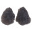 2 Pcs Meteorite Sample Teaching Stone Specimen Student Black 6
