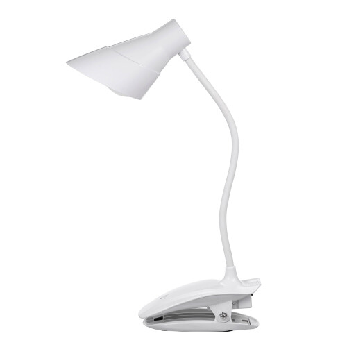 Επαναφορτιζόμενη επιτραπέζια λάμπα LED, φωτιστικό γραφείου με κλιπ για διάβασμα 1