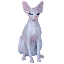Grey Hairless Cat Figurine Plastic Educational Toy 1 Pack