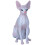 Grey Hairless Cat Figurine Plastic Educational Toy 1 Pack 1