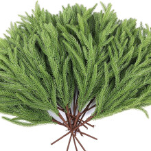 12 Pcs Artificial Norfolk Pine Branches 18 Inch