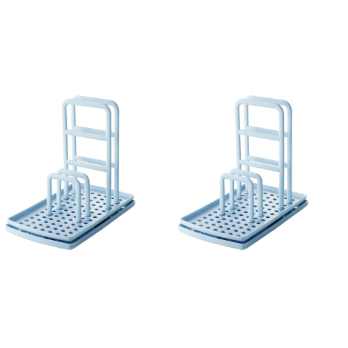 2Pièces Égouttoir Support Éponge Bleu Facile À Installer 1