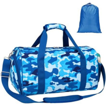 Torba podróżna dla chłopców, niebieska, moro, 45 l