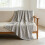 Glossy Flannel Throw Blanket 150x100cm Grey 1