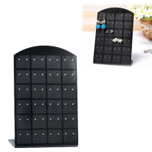 L-Shaped Acrylic Earring Display Rack with 48 Holes